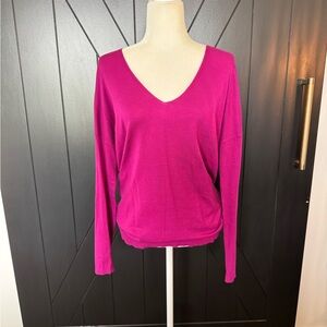Women's V-Neck Pink Top